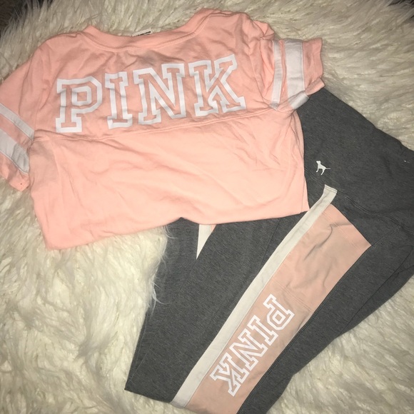 PINK Victoria's Secret Tops - Pink Tee & Ultimate Legging